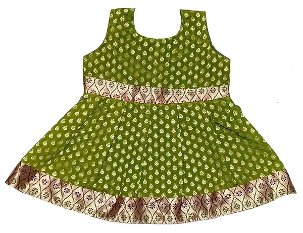 Mehendi_Broket_Premium_&_Elegant_Frock_For_Girls