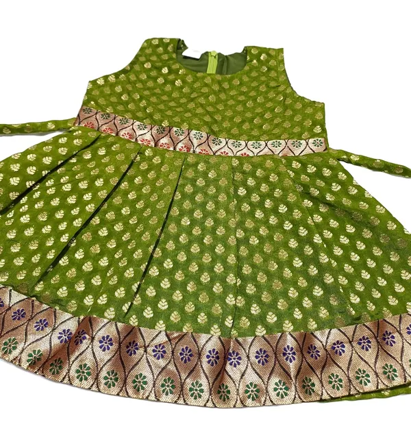 Mehendi_Broket_Premium_&_Elegant_Frock_For_Girls