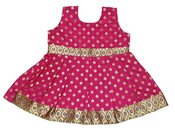 Pink_Broket_Premium_&_Elegant_Frock_For_Girls