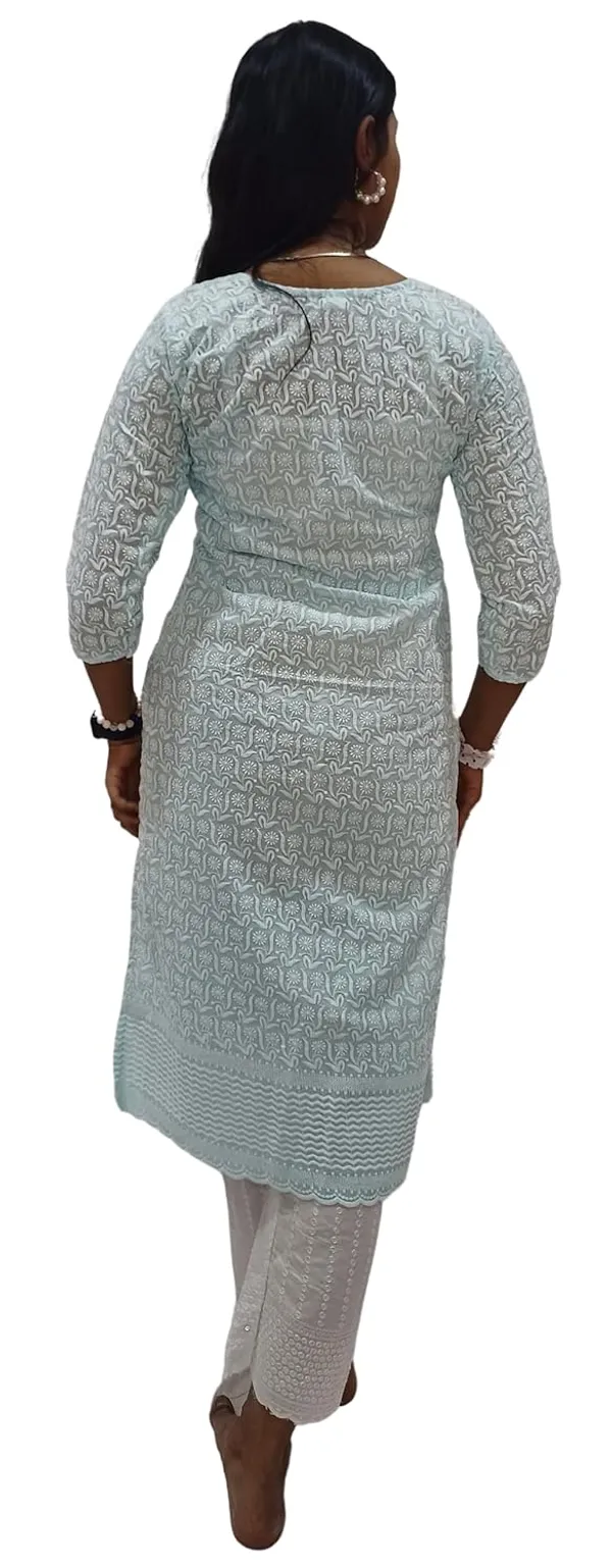 Sky_Blue_Georgette_Chikankari_Premium_&_Elegant_Kurta_For_Women