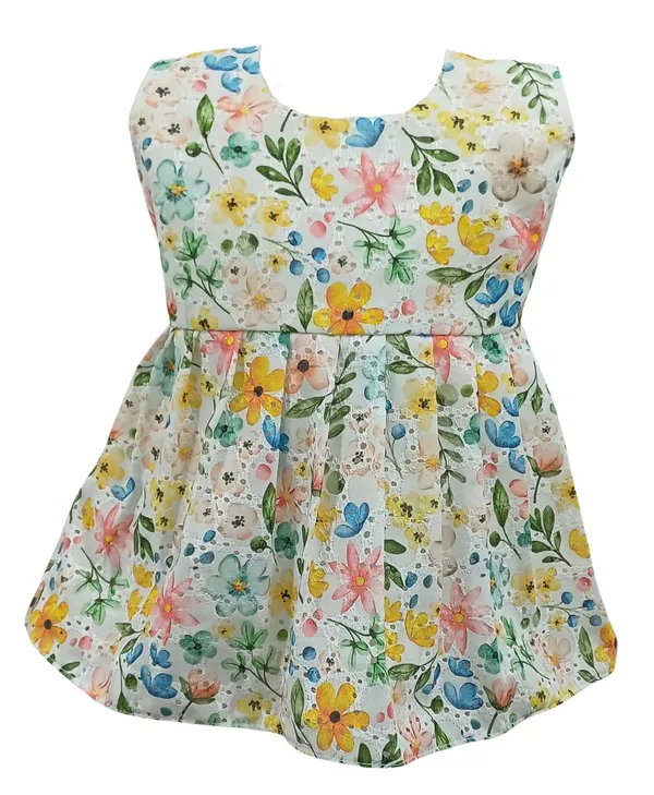 Yellow_White_Cambric_Cotton_&_Polka_Dot_Premium_&_Elegant_Frock_For_Girls