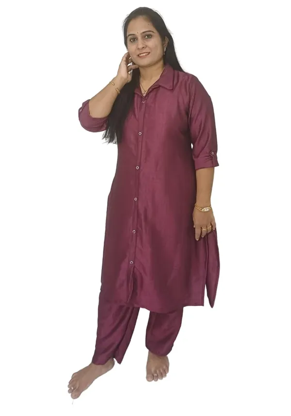 Wine_Linen_Cotton_Premium_&_Elegant_Co-Ord_Set_For_Women