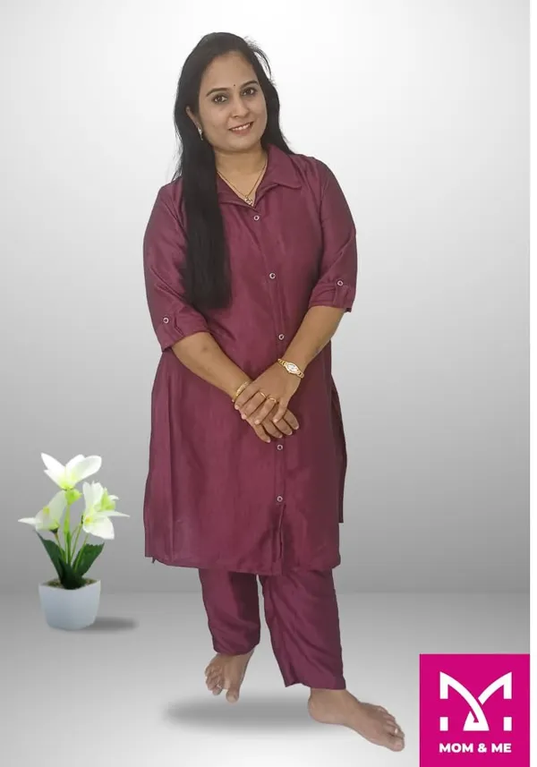 Wine_Linen_Cotton_Premium_&_Elegant_Co-Ord_Set_For_Women