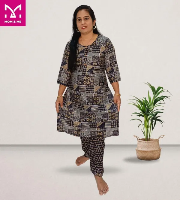 Navy_Blue_Cotton_Premium_&_Elegant_Kurta_Co-Ord_Set_For_Women