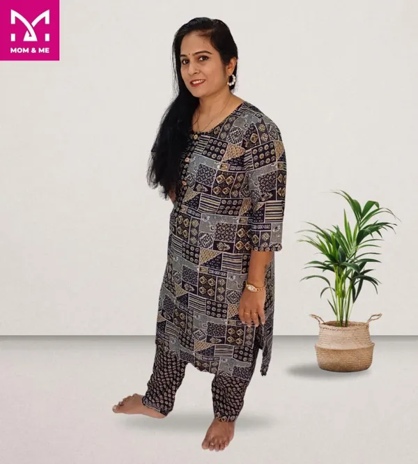 Navy_Blue_Cotton_Premium_&_Elegant_Kurta_Co-Ord_Set_For_Women