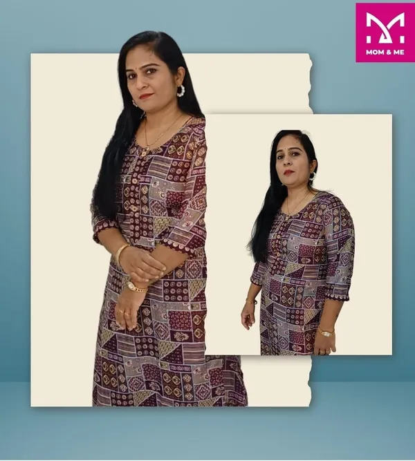 Wine_Cotton_Premium_&_Elegant_Kurta_Co-Ord_Set_For_Women