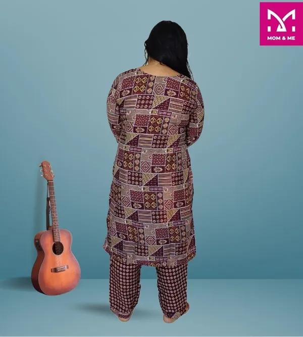 Wine_Cotton_Premium_&_Elegant_Kurta_Co-Ord_Set_For_Women