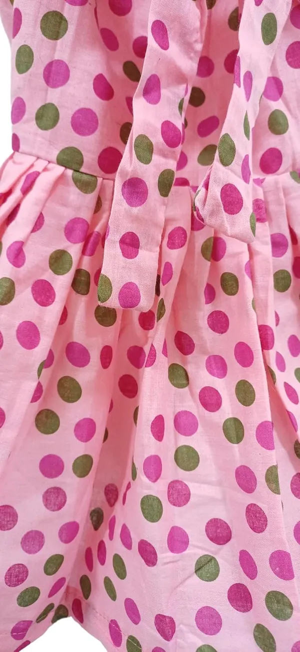 Baby_Pink_Cambric_Cotton_&_Polka_Dot_Premium_&_Elegant_Frock_For_Girls