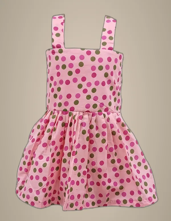 Baby_Pink_Cambric_Cotton_&_Polka_Dot_Premium_&_Elegant_Frock_For_Girls