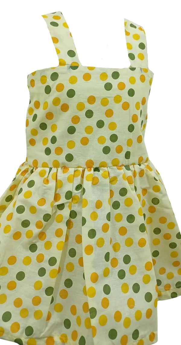 Lemon_Yellow_Cambric_Cotton_&_Polka_Dot_Premium_&_Elegant_Frock_For_Girls