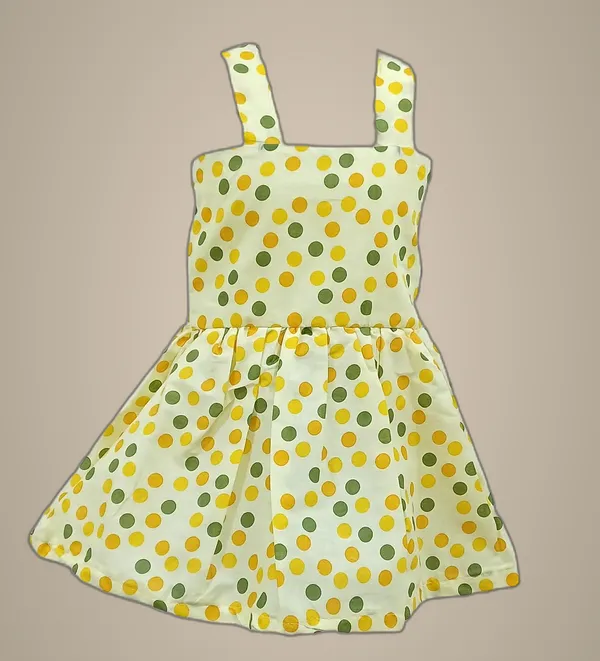 Lemon_Yellow_Cambric_Cotton_&_Polka_Dot_Premium_&_Elegant_Frock_For_Girls