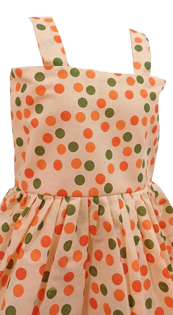Peach_Cambric_Cotton_&_Polka_Dot_Premium_&_Elegant_Frock_For_Girls