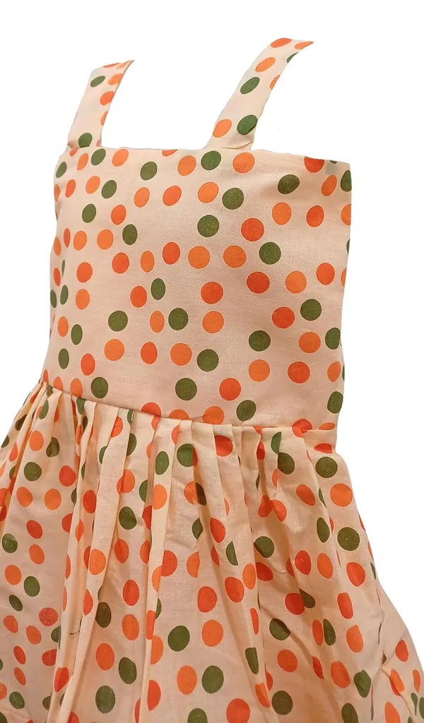 Peach_Cambric_Cotton_&_Polka_Dot_Premium_&_Elegant_Frock_For_Girls