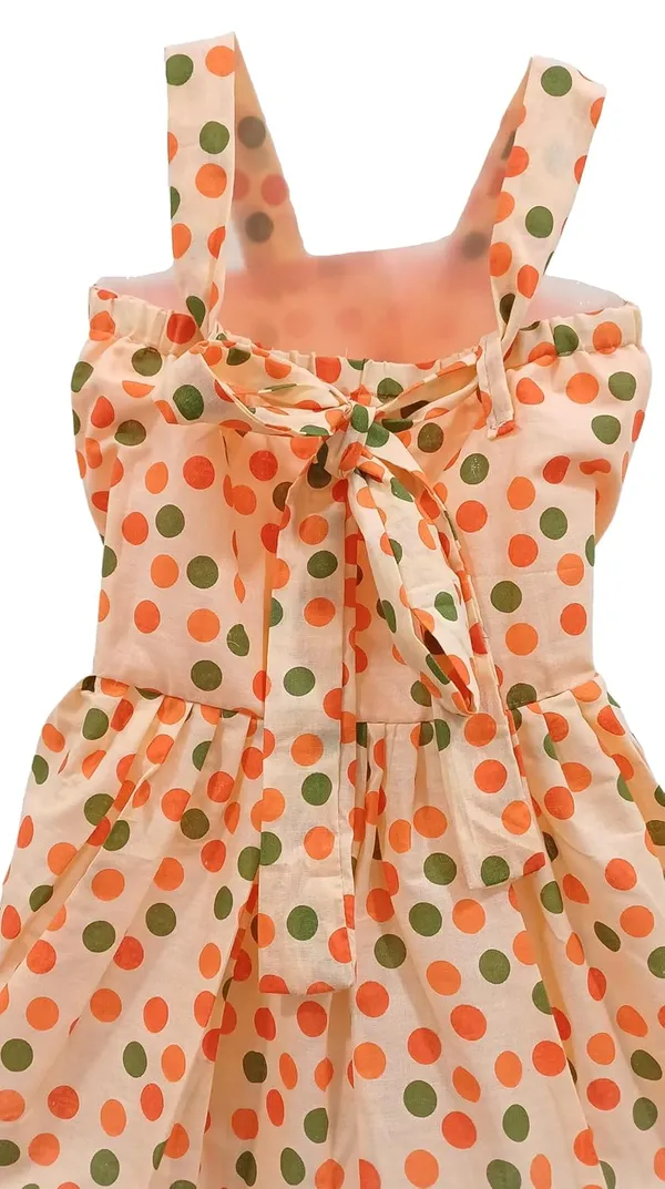Peach_Cambric_Cotton_&_Polka_Dot_Premium_&_Elegant_Frock_For_Girls
