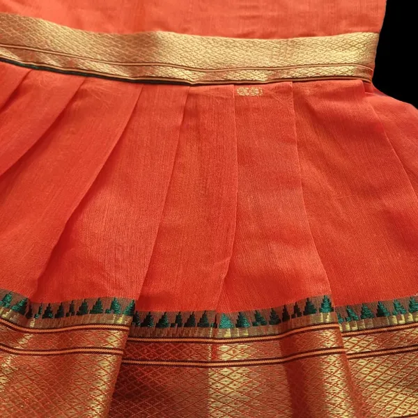 Orange_Cotton_Silk_Premium_&_Elegant_Frock_For_Girls