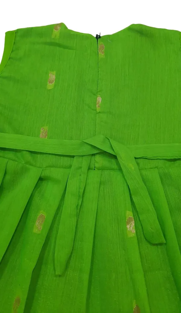 Parrot_Green_Cotton_Silk_Premium_&_Elegant_Frock_For_Girls