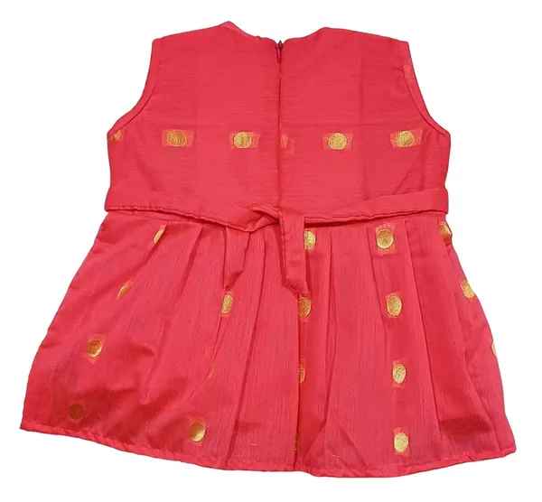 Peach_Cotton_Silk_Premium_&_Elegant_Frock_For_Girls
