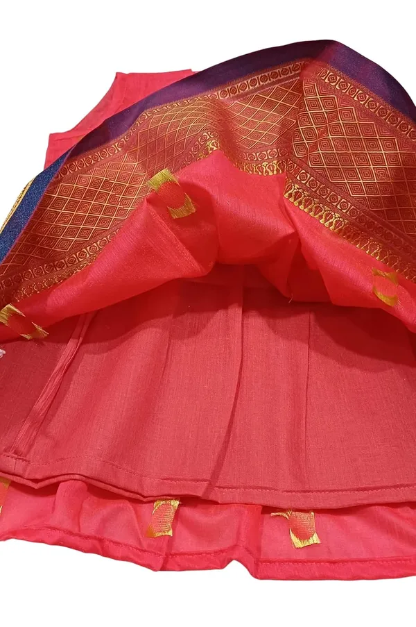 Peach_Cotton_Silk_Premium_&_Elegant_Frock_For_Girls