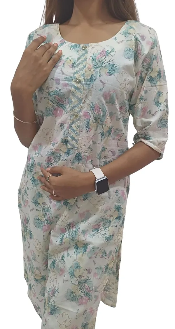 Cream_Pure_Cotton_Premium_&_Elegant_Kurta_With_Pant_Set_For_Women_(Pack_Of_2)