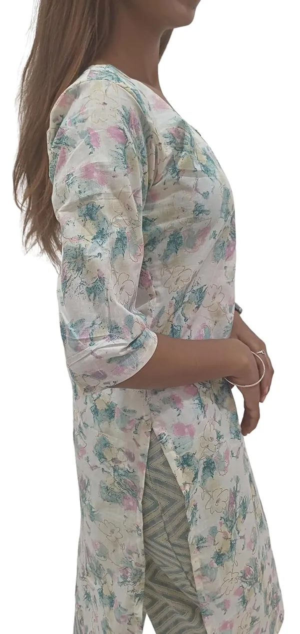 Cream_Pure_Cotton_Premium_&_Elegant_Kurta_With_Pant_Set_For_Women_(Pack_Of_2)