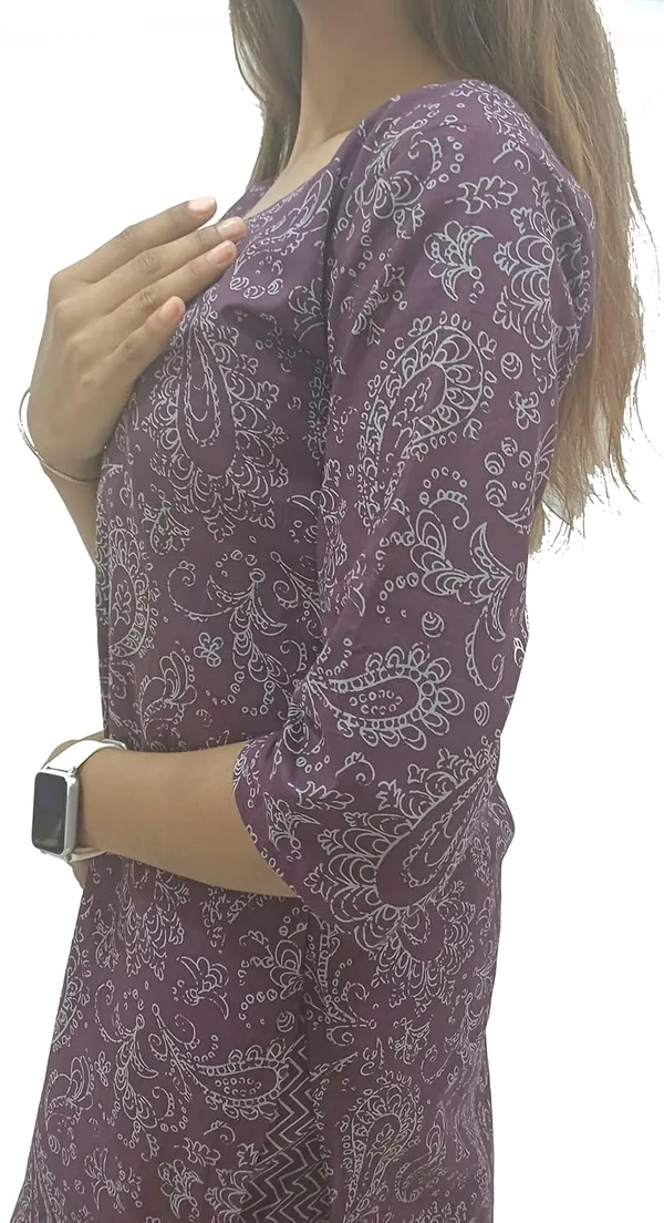 Wine_Pure_Cotton_Premium_&_Elegant_Kurta_With_Pant_Set_For_Women_(Pack_Of_2)