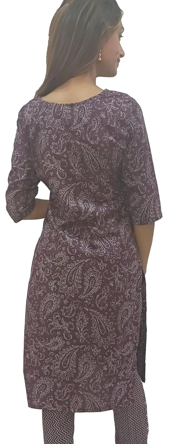 Wine_Pure_Cotton_Premium_&_Elegant_Kurta_With_Pant_Set_For_Women_(Pack_Of_2)