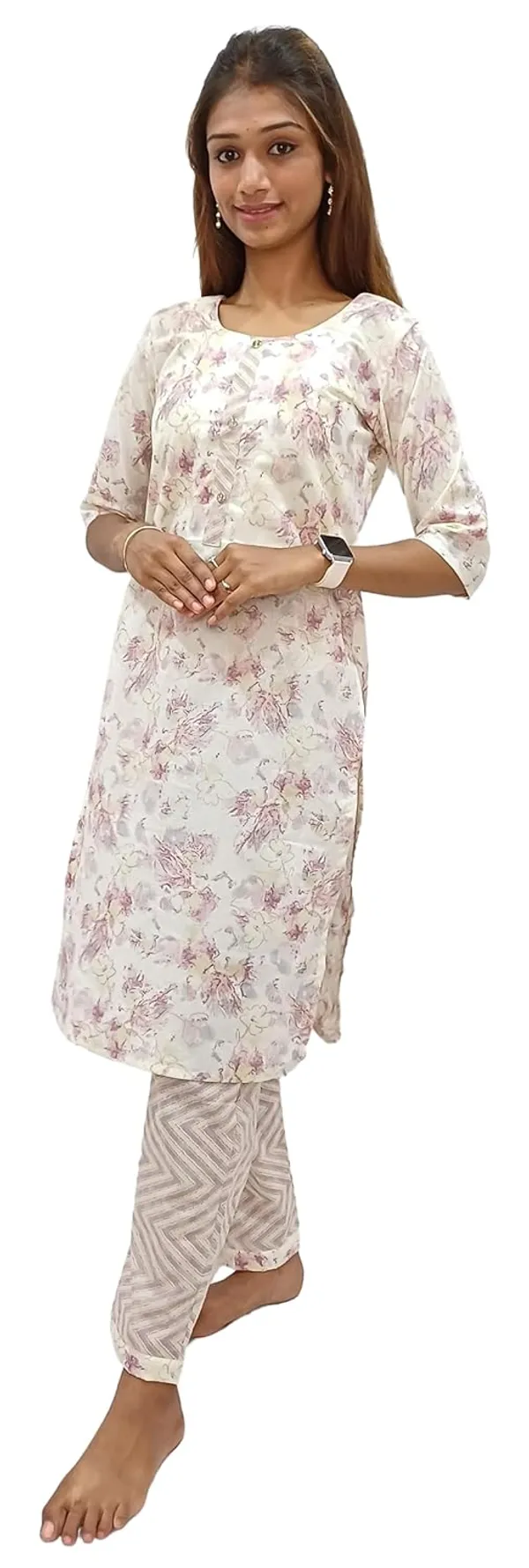 Light_Pink_Pure_Cotton_Premium_&_Elegant_Kurta_With_Pant_Set_For_Women_(Pack_Of_2)