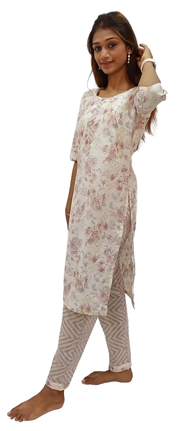 Light_Pink_Pure_Cotton_Premium_&_Elegant_Kurta_With_Pant_Set_For_Women_(Pack_Of_2)