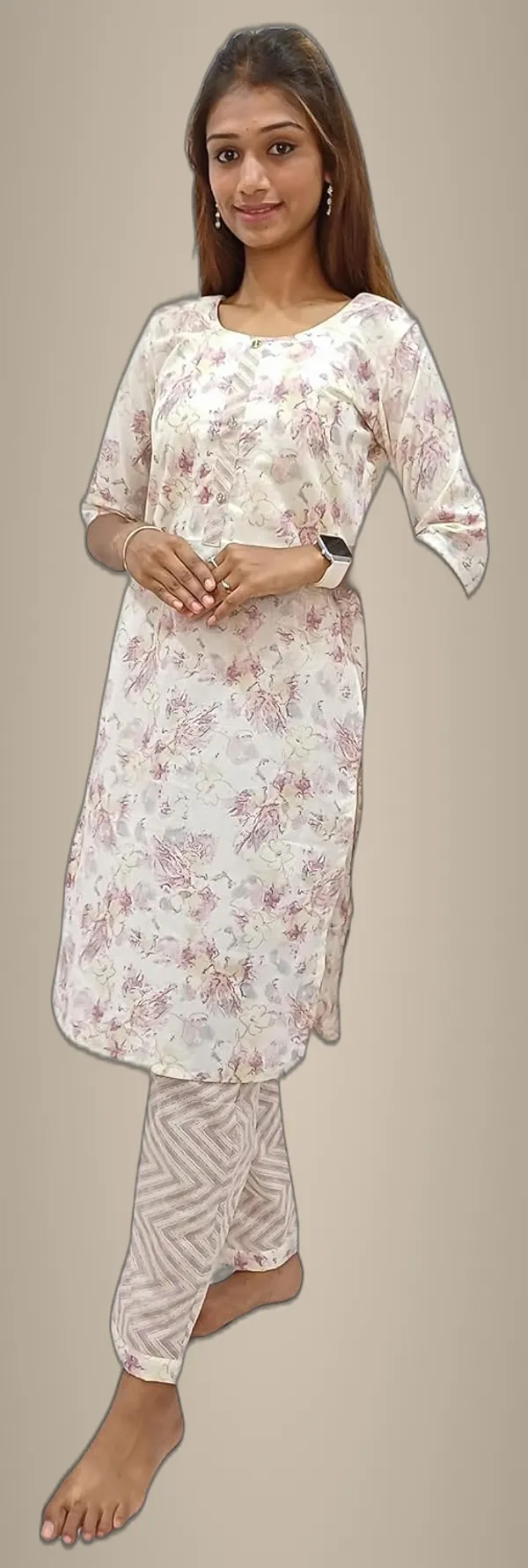 Light_Pink_Pure_Cotton_Premium_&_Elegant_Kurta_With_Pant_Set_For_Women_(Pack_Of_2)