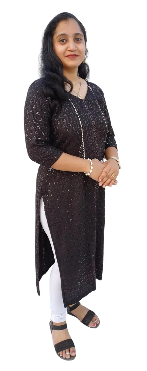 Black_Rayon_Chikankari_Premium_&_Elegant_Kurta_For_Women