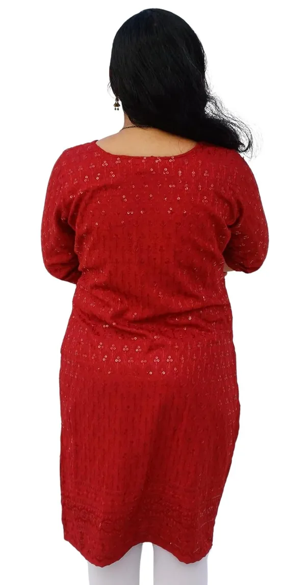 Maroon_Rayon_Chikankari_Premium_&_Elegant_Kurta_For_Women