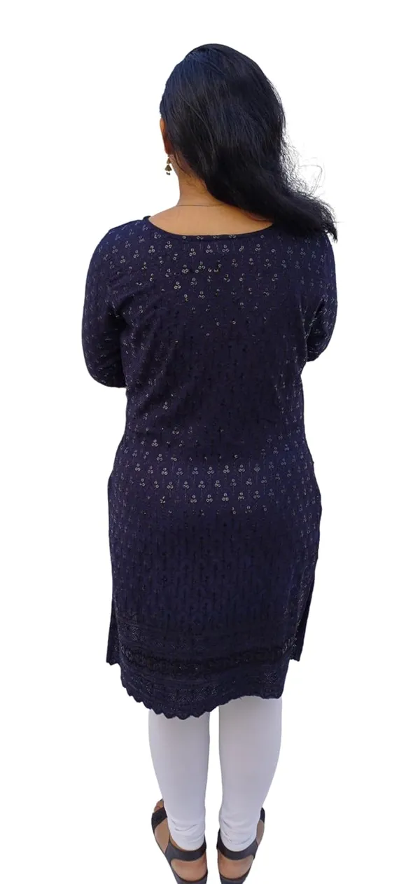Navy_Blue_Rayon_Chikankari_Premium_&_Elegant_Kurta_For_Women