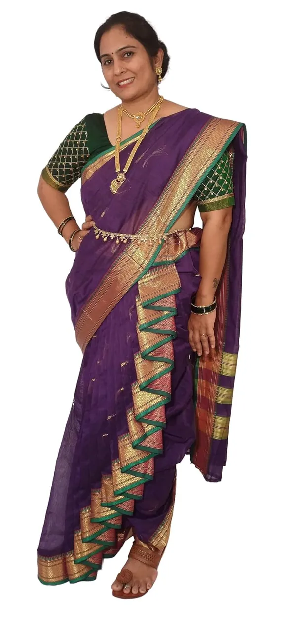 Blue_Acrylic_Pure_Cotton_Premium_&_Elegant_Mastani_Nauwari_Saree_With_Blouse_Piece_For_Women