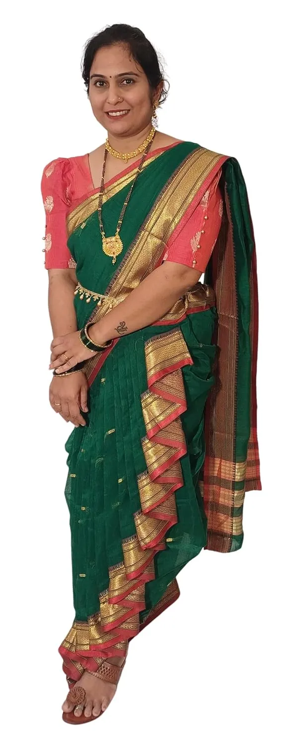 Green_Acrylic_Pure_Cotton_Premium_&_Elegant_Mastani_Nauwari_Saree_With_Blouse_Piece_For_Women