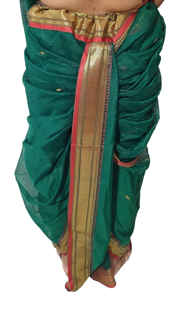Green_Acrylic_Pure_Cotton_Premium_&_Elegant_Mastani_Nauwari_Saree_With_Blouse_Piece_For_Women