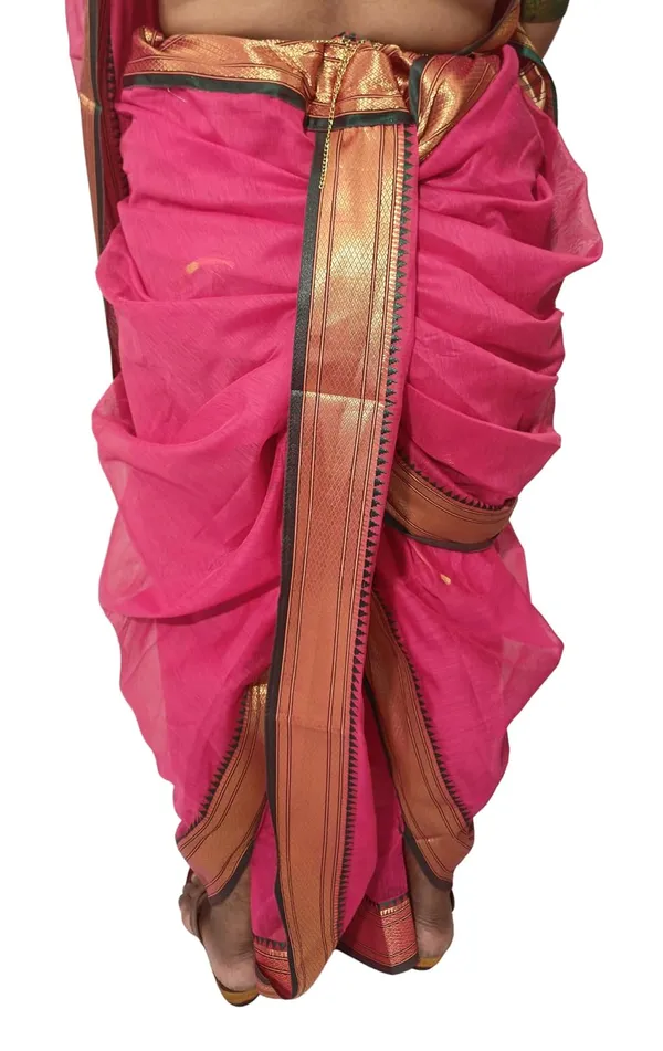 Pink_Acrylic_Pure_Cotton_Premium_&_Elegant_Mastani_Nauwari_Saree_With_Blouse_Piece_For_Women