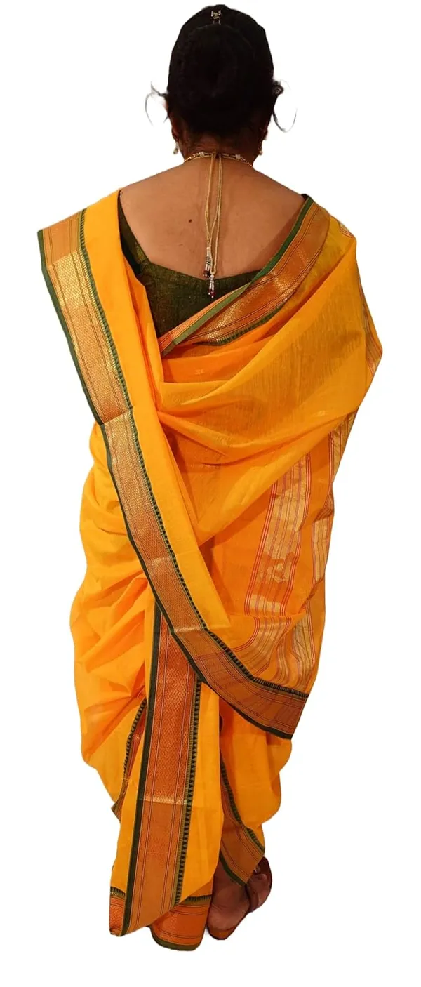 Yellow_Acrylic_Pure_Cotton_Premium_&_Elegant_Mastani_Nauwari_Saree_With_Blouse_Piece_For_Women