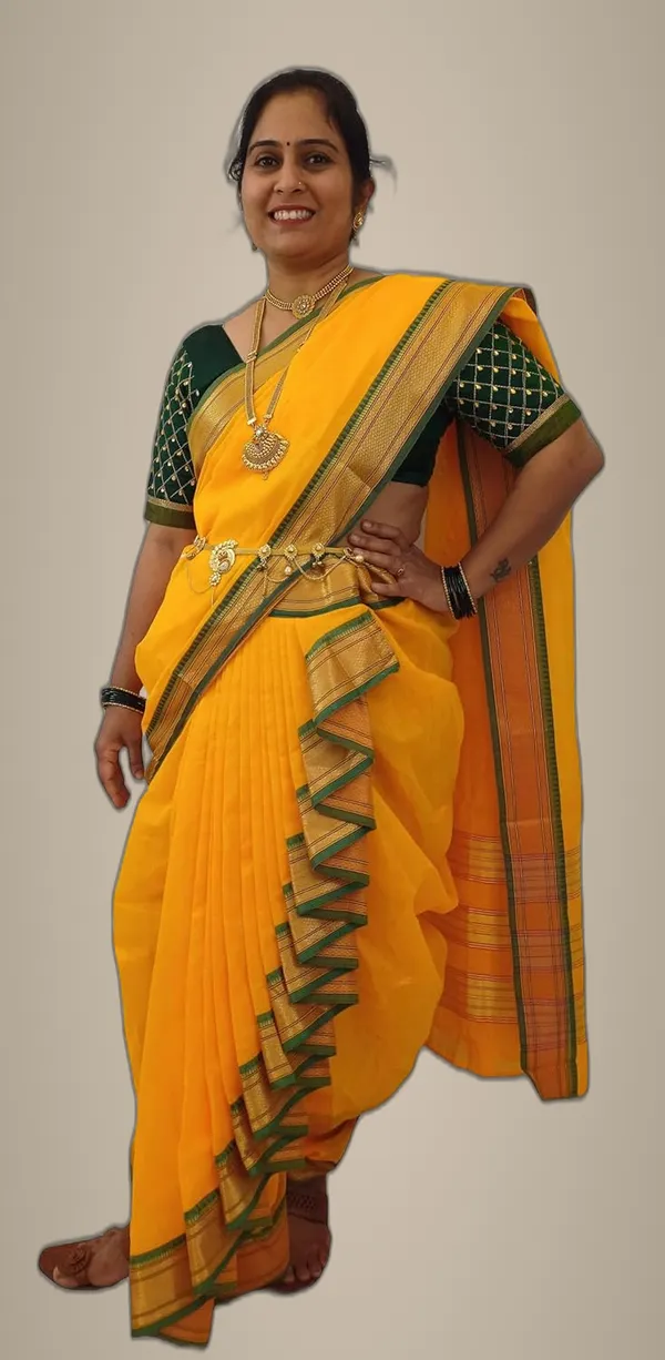 Yellow_Acrylic_Pure_Cotton_Premium_&_Elegant_Mastani_Nauwari_Saree_With_Blouse_Piece_For_Women