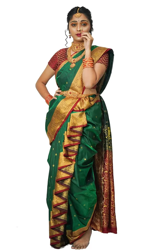 Green_Pure_Satin_Premium_&_Elegant_Shahi_Mastani_Nauwari_Saree_With_Blouse_Piece_For_Women
