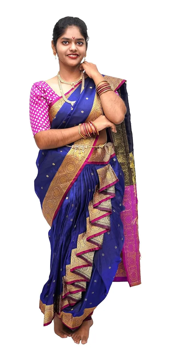 Navy_Blue_Pure_Satin_Premium_&_Elegant_Shahi_Mastani_Nauwari_Saree_With_Blouse_Piece_For_Women