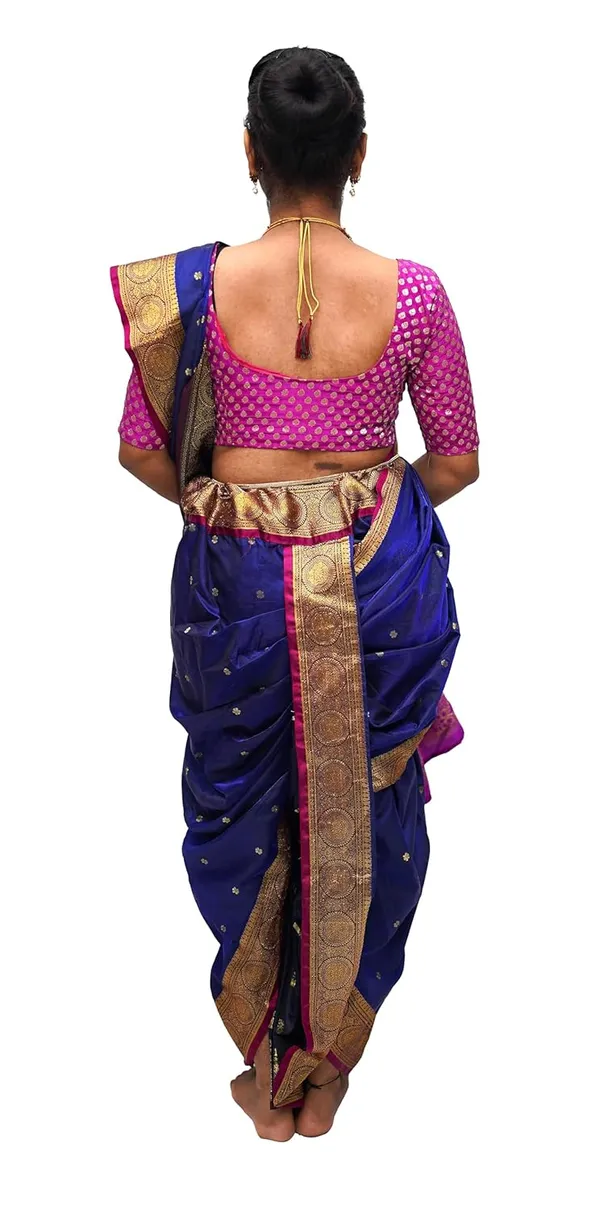 Navy_Blue_Pure_Satin_Premium_&_Elegant_Shahi_Mastani_Nauwari_Saree_With_Blouse_Piece_For_Women