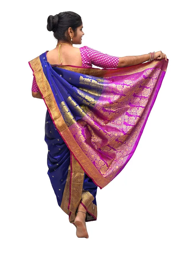 Navy_Blue_Pure_Satin_Premium_&_Elegant_Shahi_Mastani_Nauwari_Saree_With_Blouse_Piece_For_Women