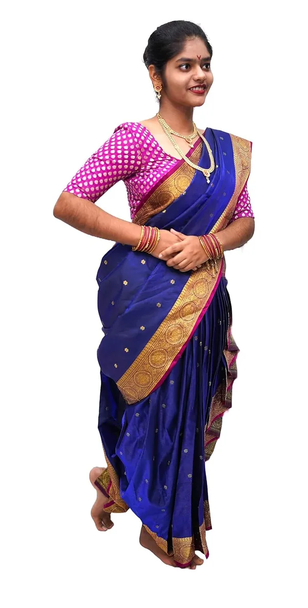 Navy_Blue_Pure_Satin_Premium_&_Elegant_Shahi_Mastani_Nauwari_Saree_With_Blouse_Piece_For_Women