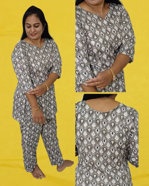 Gray_Cotton_Premium_&_Elegant_Kurta_&_Pyjama_Co-Ord_Set_For_Women