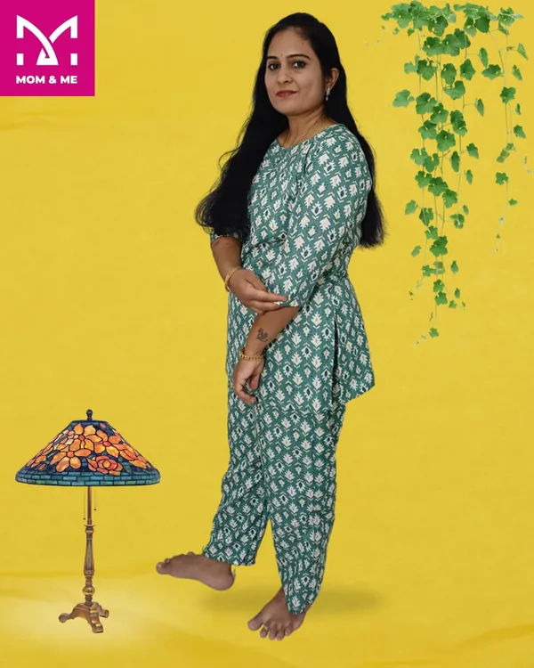 Pista_Cotton_Premium_&_Elegant_Kurta_&_Pyjama_Co-Ord_Set_For_Women