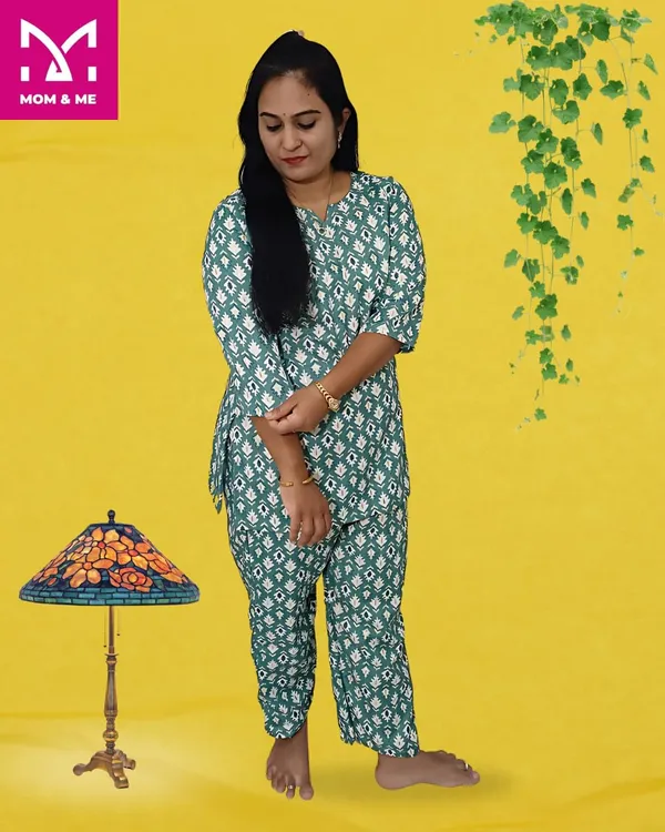 Pista_Cotton_Premium_&_Elegant_Kurta_&_Pyjama_Co-Ord_Set_For_Women