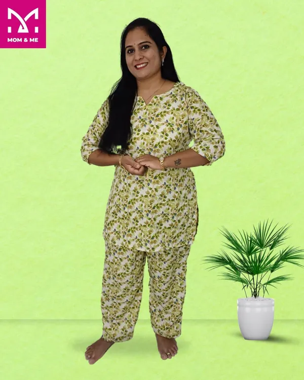 Green_Cotton_Premium_&_Elegant_Kurta_&_Pyjama_Co-Ord_Set_For_Women