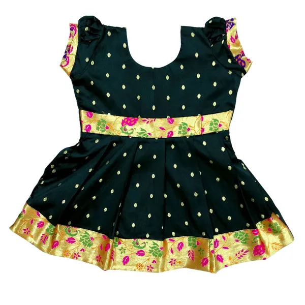 Black_Raw_Silk_&_Brokat_Premium_&_Elegant_Frock_For_Girls