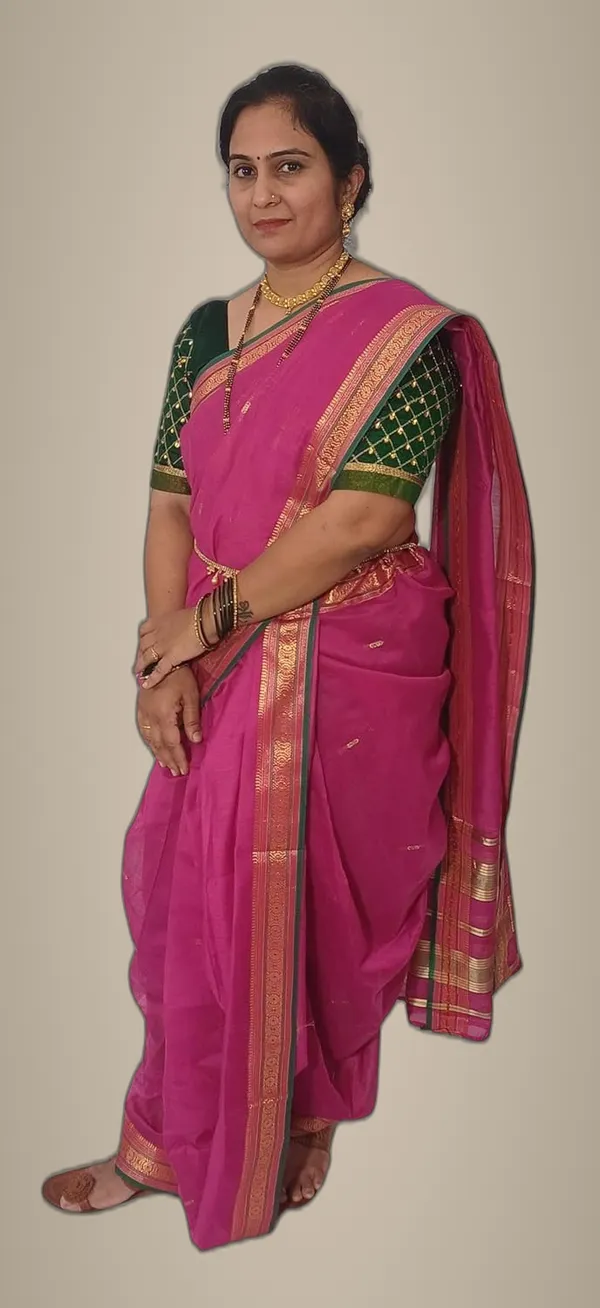Pink_Acrylic_Pure_Cotton_Premium_&_Elegant_Peshwai_Nauwari_Saree_Without_Blouse_Piece_For_Women