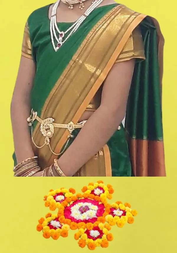 Green_Belgaon_Silk_Premium_&_Elegant_Nauwari_Saree_For_Girls